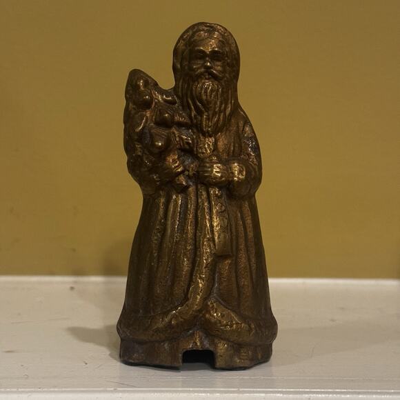 Vintage Bombay Company 2 Brass Victorian Santa Stocking Holder Christmas 1993 - Picture 12 of 15